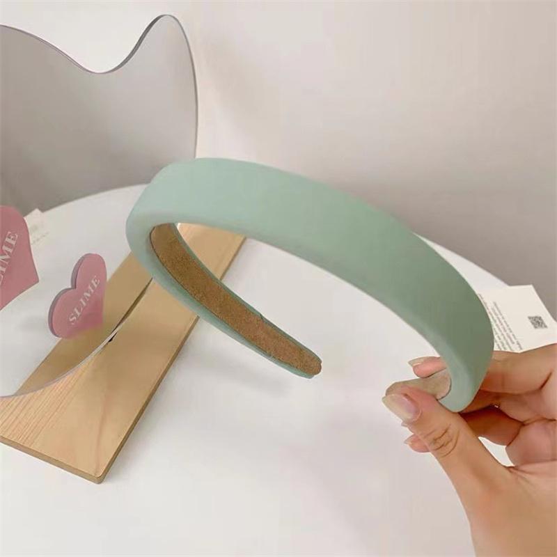 2CM Spring Summer Women Girls Headbands Sweet Candy Color Sponge Padded Hairbands for Ladies Daily Hair Hoop Accessories
