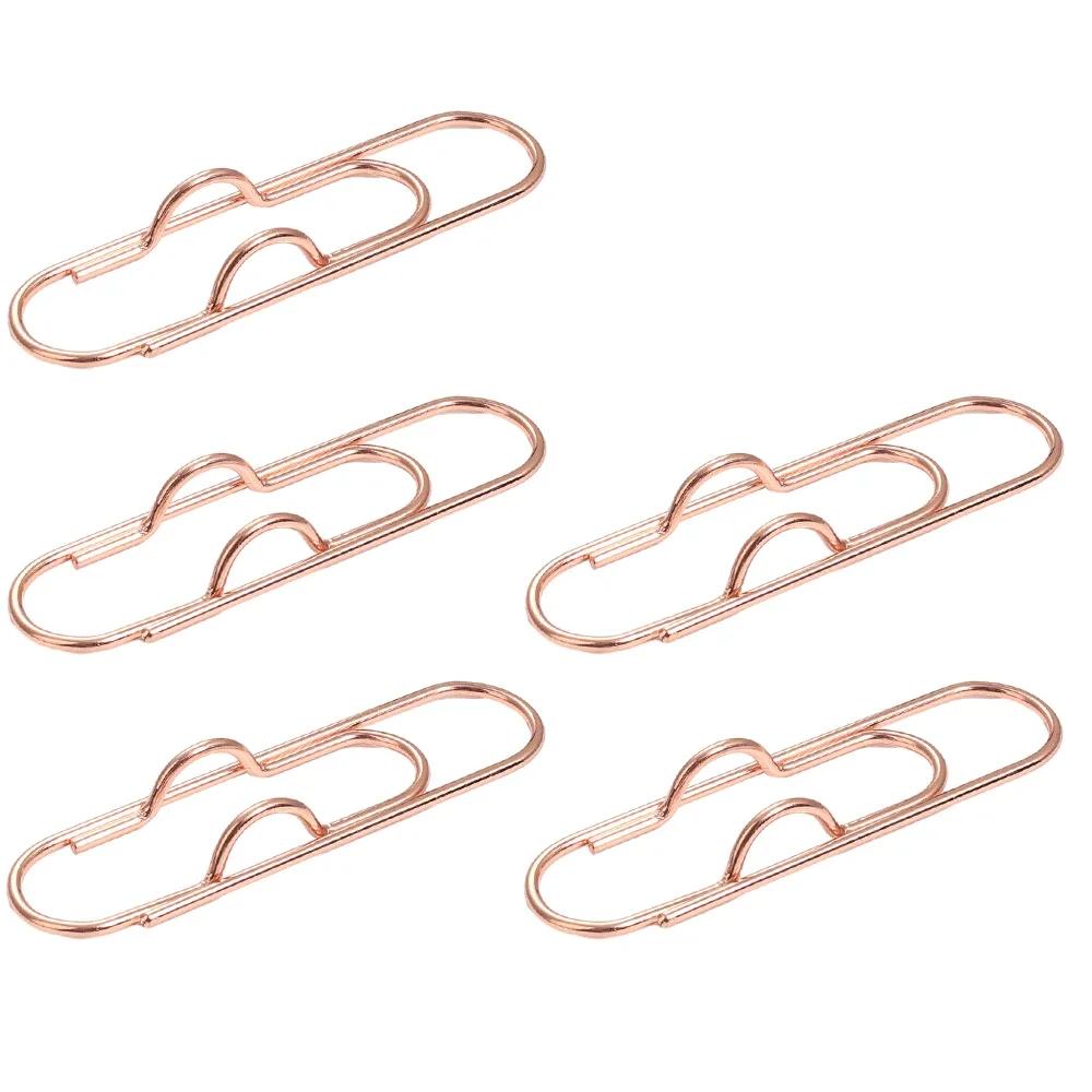10-1Pcs Metal Pen Holder Clips Portable Paper Fix Clips Journal Document Notebook Pictures Pin Pocket Student Office School Tool