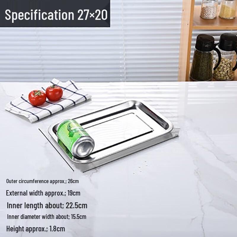Shengjia Stainless Steel Rectangular Serving Trays (30-Pack)
