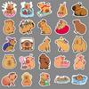 50 Capybara Cartoon Stickers Cute Animal Kapibala Decorative Mobile Phone Case Can Be Glued and Small Mochi Stickers