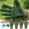 1/2 pares Guantes de jardinería a prueba de espinas Guante de jardinería para podar rosas Guante de protección Guantes para rosas para cactus, rosas y zarzamoras