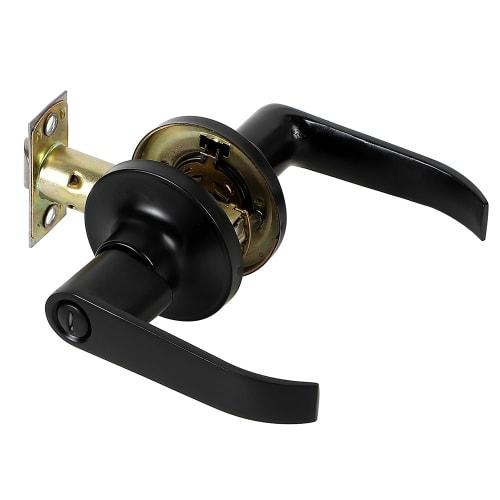 AllBright Door Knob Replacement, Coin Unlocking, Key, Renovation, Door, Toilet, Screws Included, DIY, Black