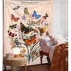 Zussun Butterfly Tapestry Vertical Vintage Floral Tapestries for Bedroom Aesthetic Flower Plant Tapestrys Wall Hanging Retro Beige Cute Colorful Art