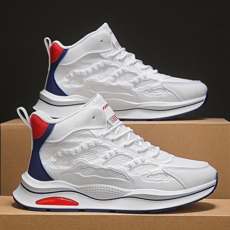 

Men s shoes autumn 2024 new high-top mesh sneakers men s student breathable Forrest Gump casual shoes men s thick soles 44