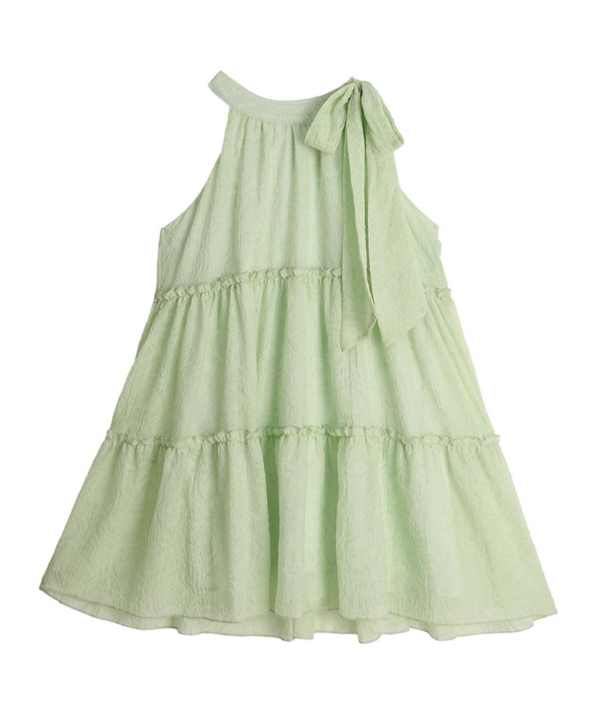 Bikini Bender Sehi'S Ribbon Halter Mini Dress - Melon