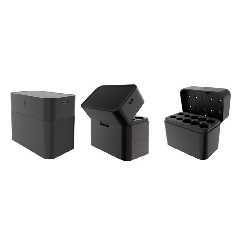 Battery Charging Case Storage Organiser For 2A 3A Rechargeable Batteries Type C Portable Charging Anti Slip Design