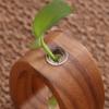 Test Tube Shape Solid Wood Flower Vase Vase Ornaments Wooden Stand Hydroponic Flower Vessel Clear Glass Vase