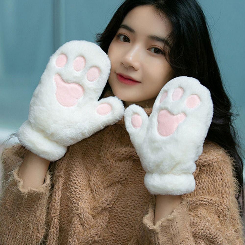 Windproof Autumn Bear Claw For Women Cat Claw Gloves Plush Winter Paw Mittens Anime Cosplay Gloves