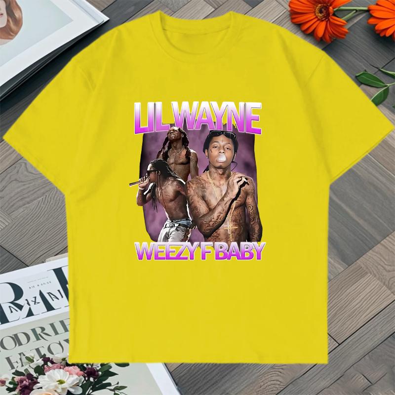 Hot Sale Rapper Lil Wayne Weezy F Baby Graphic T Shirt Print 100 Cotton Unisex Women Short Sleeve Tshirts Gothic Unisex Clothing