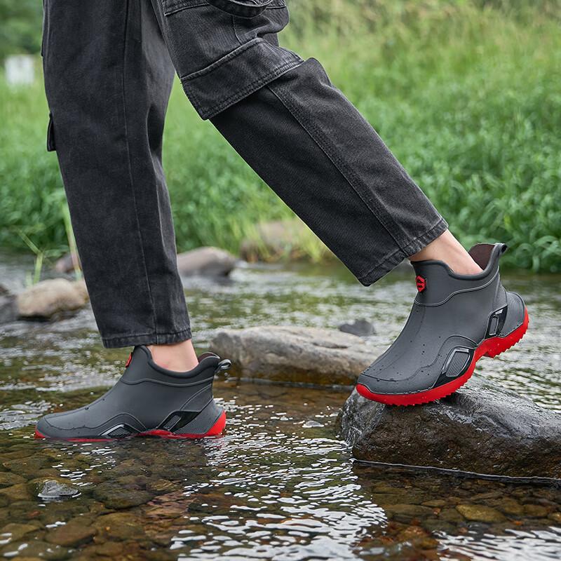 Summer rain boots men's short tube waterproof and non-slip PVC water shoe cover outdoor work wear-resistant and comfortable women's new rain shoes
