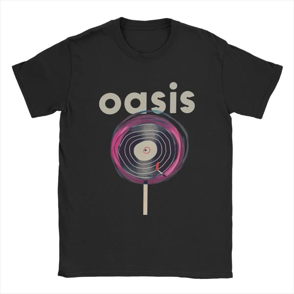 O-Oasis Rock 90's Band T-Shirts for Men Women British Music Albums Funny Cotton Tees Round Neck Short Sleeves T Shirts Gift Idea