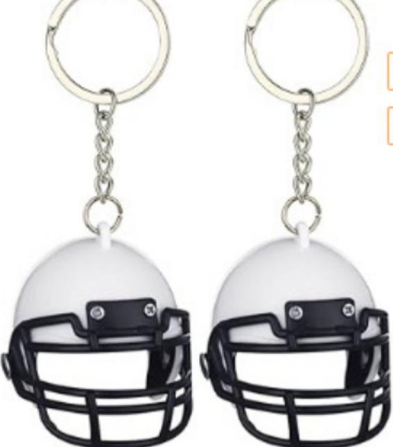 Rugby Helmet Keychain: Mini American Football Pendant Ornament In Stock