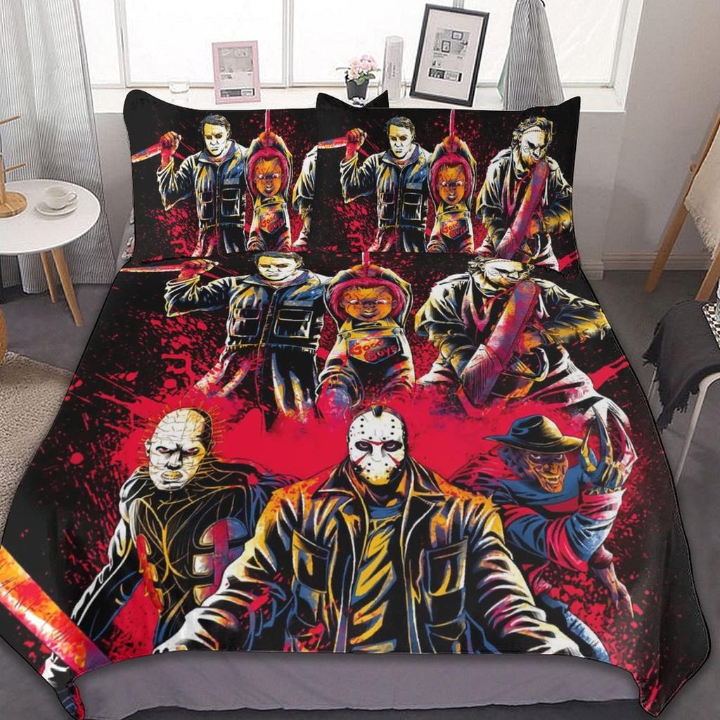Horror Soft Comfortable Bedding Three-Piece Quilt Cover