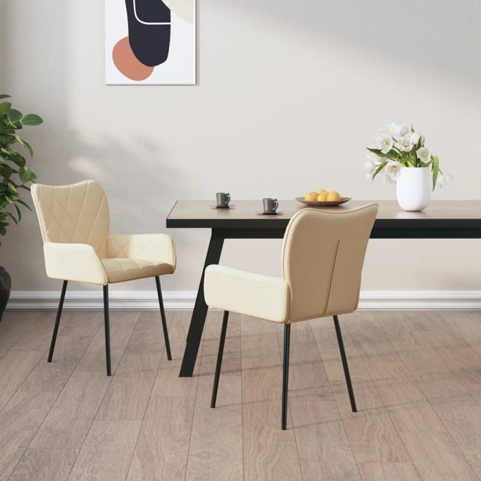 VidaXL 2x Chaises de Salle à Manger Sièges de Cuisine Fauteuils de Salle à Manger Chaises à Dîner Meubles de Cuisine 344830