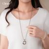European and American Simple Geometric Multi-layer Round Pendant Necklace Accessories Women's Cold Wind Sweater Chain Accessories