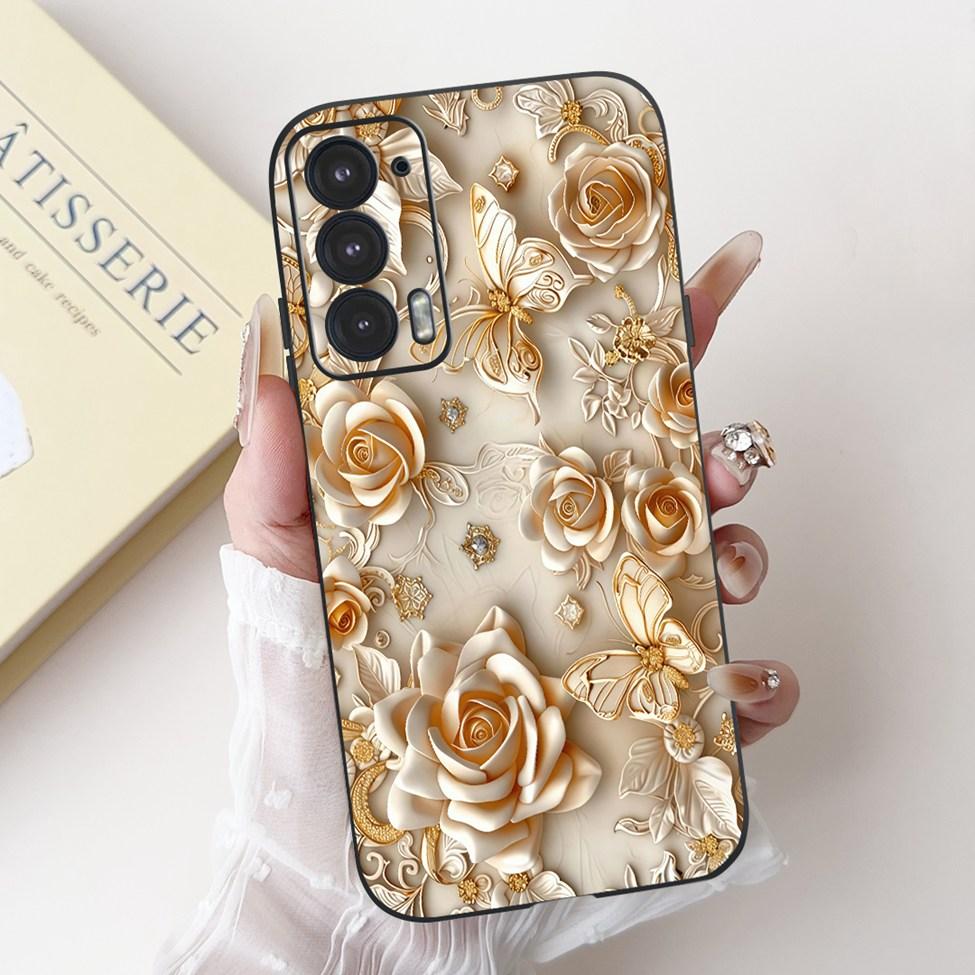 For Edge 20 20Pro 20Lite Phone Cover For Motorola Edge 20 Pro Case Silicone Luxury Fashion Love Cute Cat Girl Funny Cool Painted