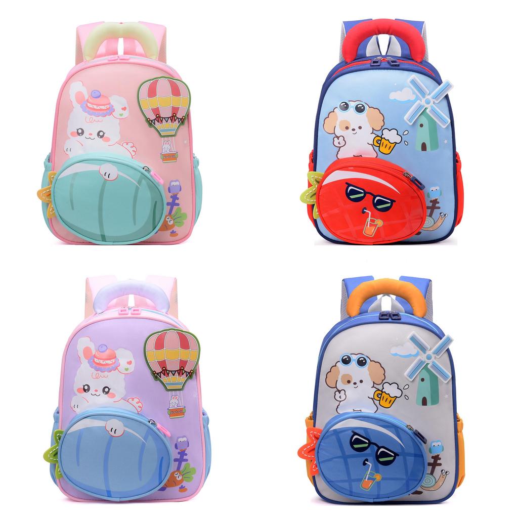 Cartoon Kids School Backpack With Breathable Oxford Fabric For Preschool Children