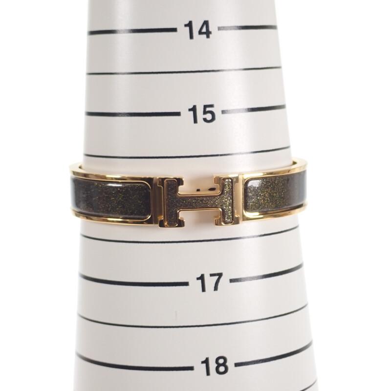 HERMES H700015F_G1PM Bracelet Noir Dore Gold Plated Women