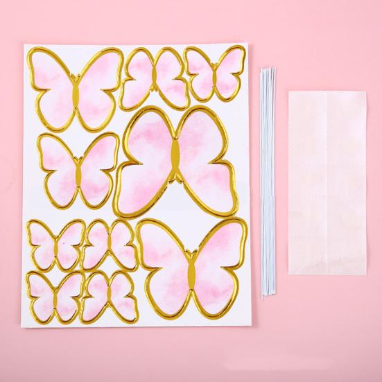 Cake Topper Anti-fall Innovative Lightweight Realistic Butterfly Baking Insert Card Party Decor