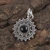 Schwarzer Onyx 925 Sterlingsilber Anhänger, Handgefertigter Edelstein Schmuckanhänger für den Memorial Day
