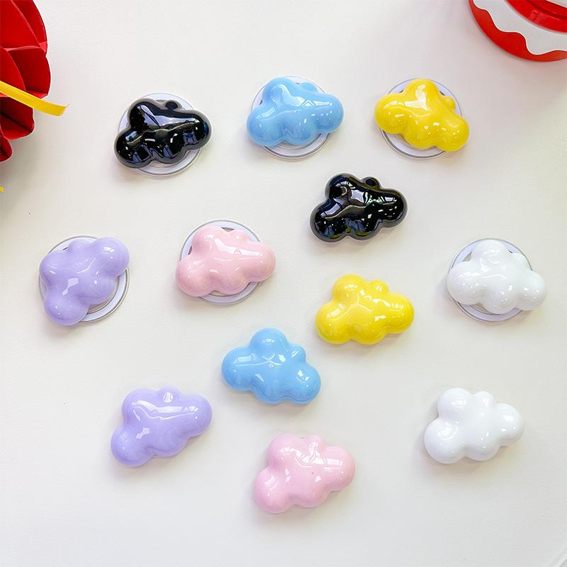 Creative Solid Color Cloud Magnetic Telescopic Mobile Phone Airbag Bracket Paste Ring Folding Internet Celebrity Gift