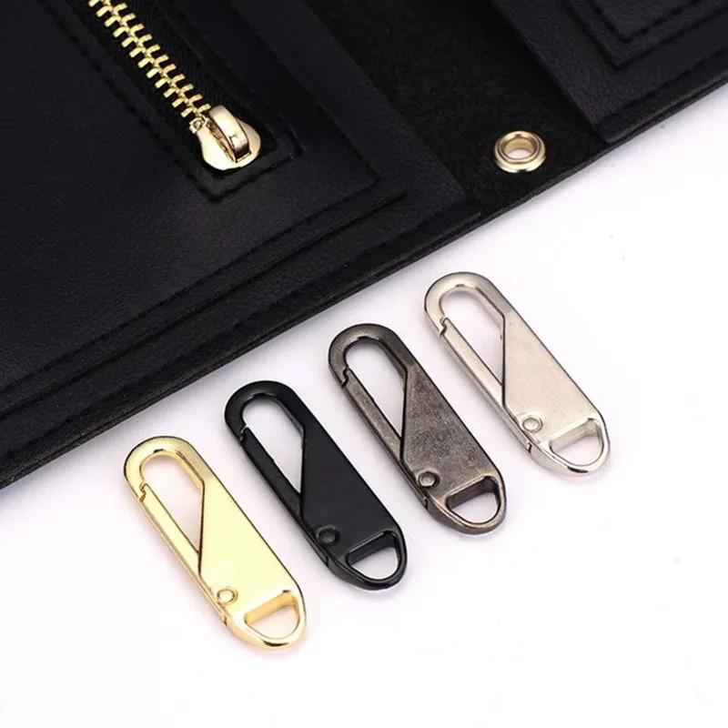10pcs Zipper Sliders Cord Pack Universal Zipper Pull Repair Kit – Replaceable Metal Sliders & Strings for Clothing, Bags