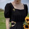 High End Sunflower Brooch For Women, Exquisite Suit Chest Flower, Temperament Coat Brooch, Elegant And Versatile Clothing Accessories