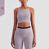 Women's European and American Slimming Ribbed High Neck Yoga Tank Top - Anti-Exposure, Beautiful Back Fitness Apparel for Summer