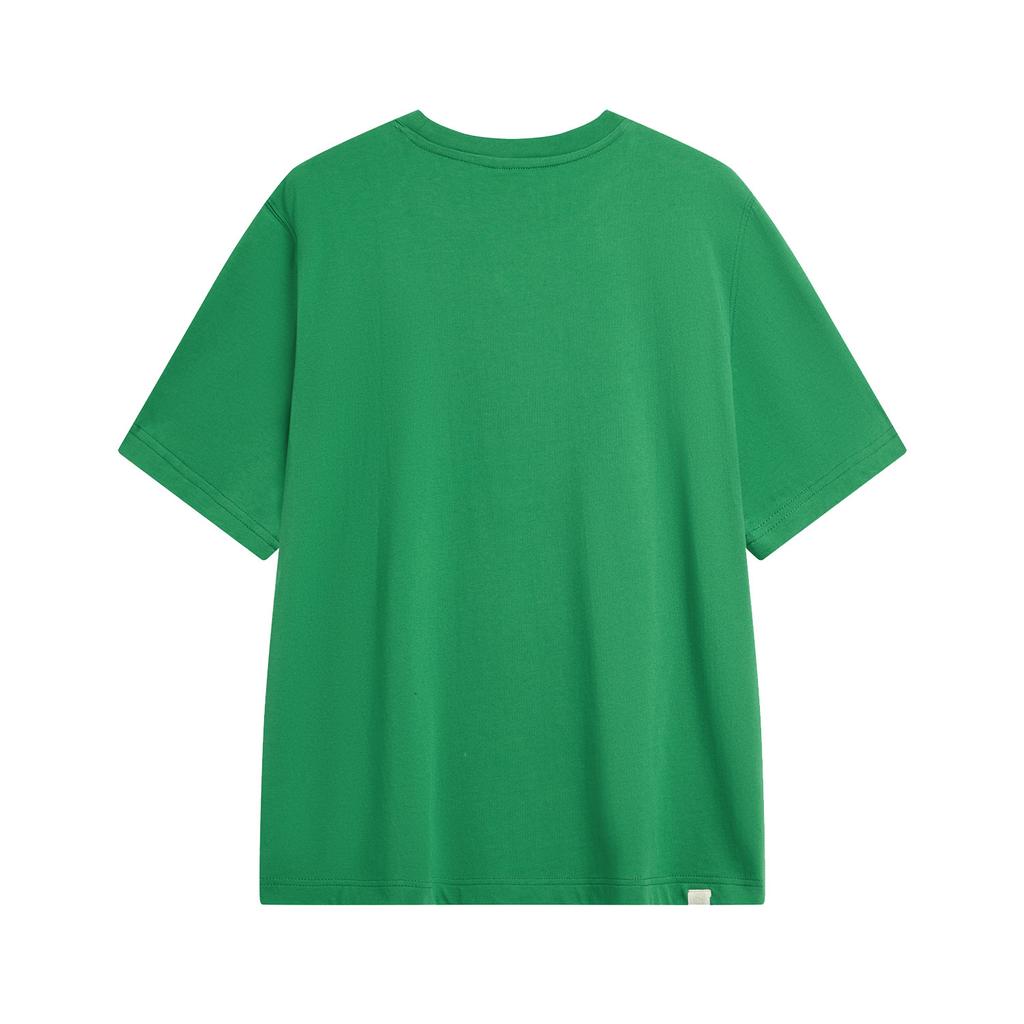 Puma Letter Logo Print Loose Fit Round Neck American Vintage Short Sleeve T-Shirt Men Tops Green 682070-86