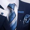 Brown Paisley Men's Tie, Pocket Square, Cufflinks & Boutonniere Set for Business Formal Wear.