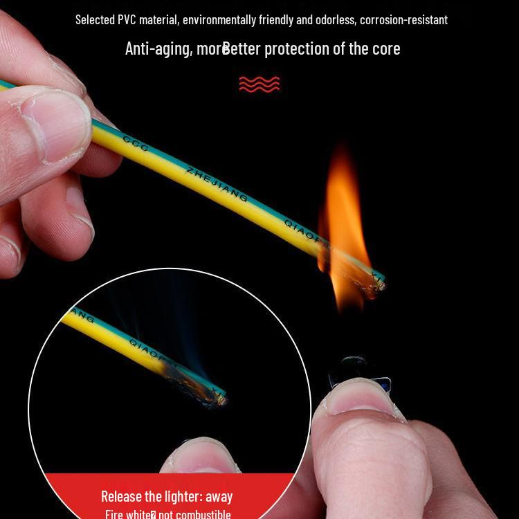 Flexible Copper Yellow-Green Bicolor Grounding Wire for 4 Square Photovoltaic Cable Tray and Distribution Box