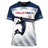 Volleyball-Uniform neutral 3D-gedrucktes Herren-T-Shirt modische kurzärmlige Sportbekleidung bequem atmungsaktiv schnell trocknend