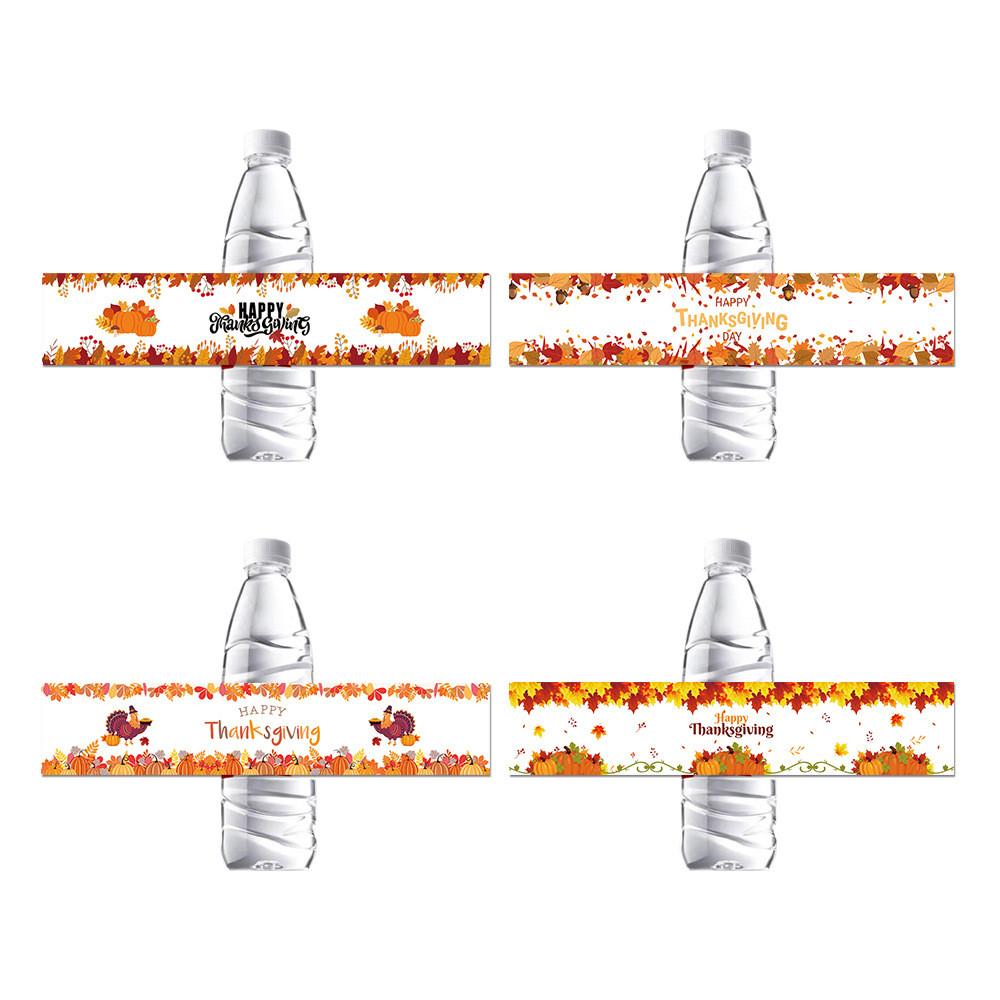 Bottle Festival Fall Stickers With Thanksgiving Theme For Event Decoration