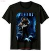 Aliens 1986 Movie Poster Inspired T Shirt Retro Classic Vintage Washed Streetwear Fashion Casual Stretched Versatile Graphic