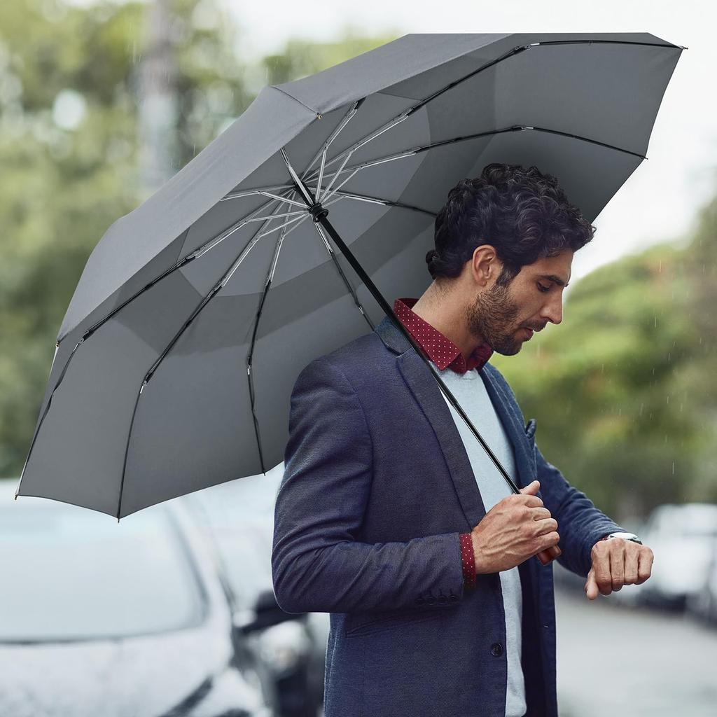 G4Free Large Compact Windproof Golf Umbrella with Automatic Opening and and Vented Double Canopy for Men and Women 54-inch Closing, Rainproof,