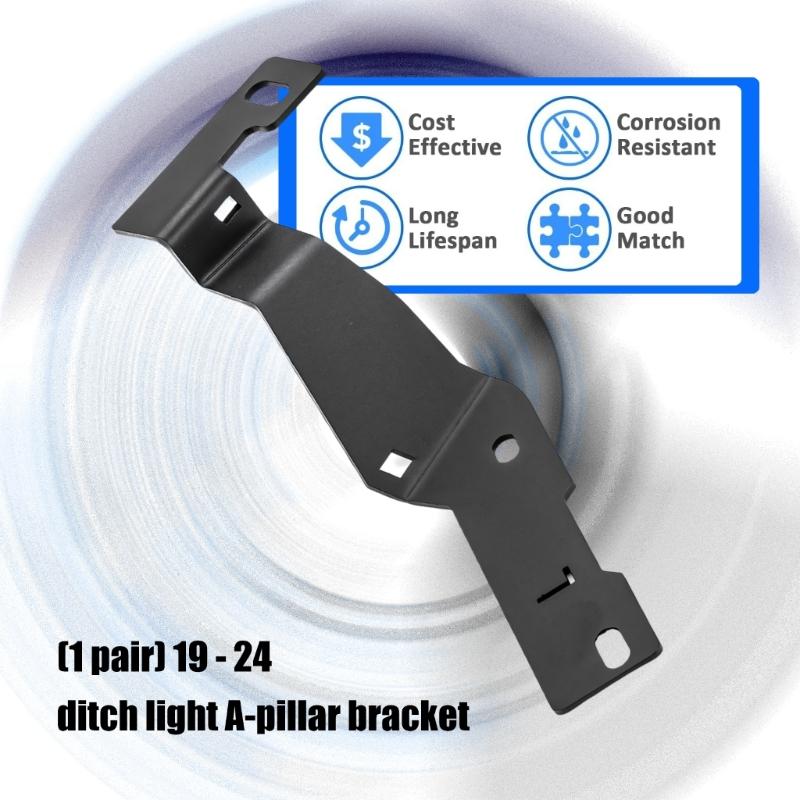 Long Lasting Reinforced Frame Tool Free Quick Mount Engine Cover Light Holders Hood Hinge Ditch Bracket For 2500 3500