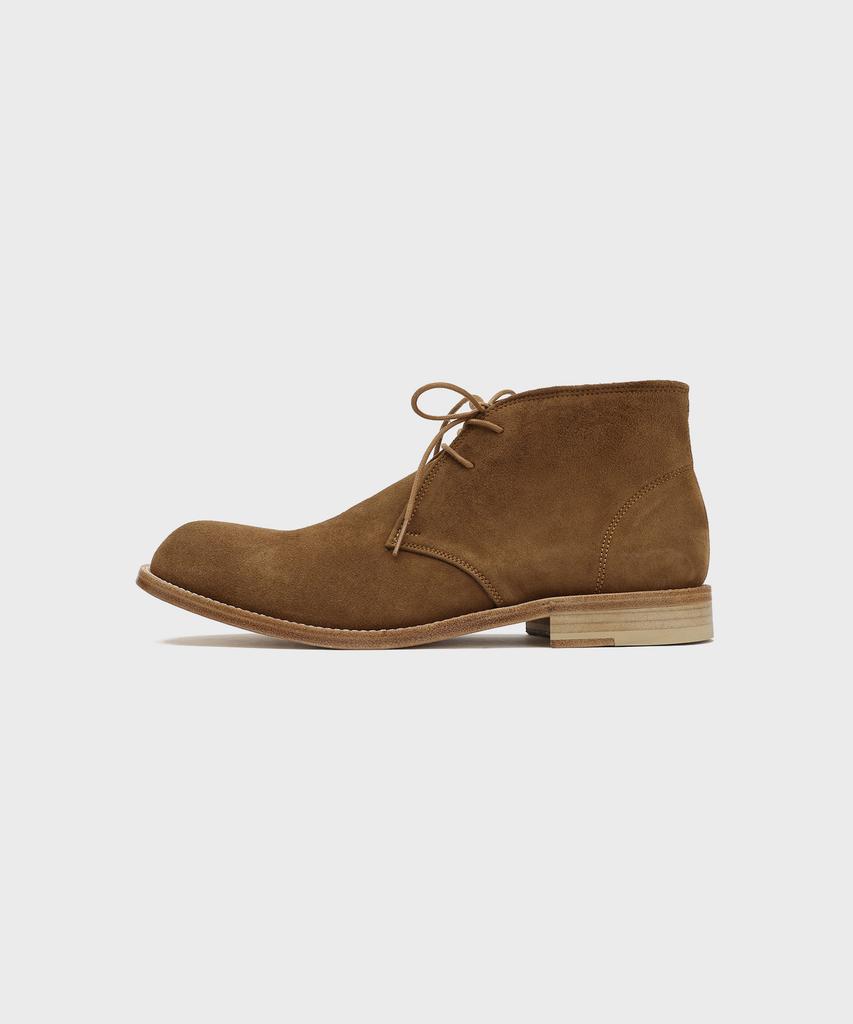 Firenze Atelier [Red Sole] Ankle Line Solid Chukka Boots 2700 [Mid Brown Suede]