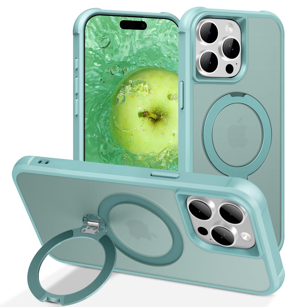 For iPhone 14 Pro Max Case Compatible with MagSafe Kickstand TPU PC Shockproof Phone Back Cover