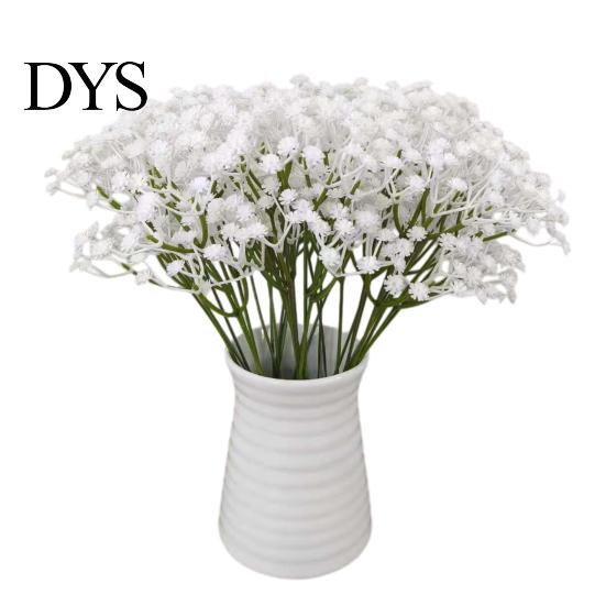 Centerpiece Filler for Events 10Pcs Artificial Baby Breath Flowers, Gypsophila Fake Floral Bouquet, Bendable Stems Reusable Wedding Bouquet