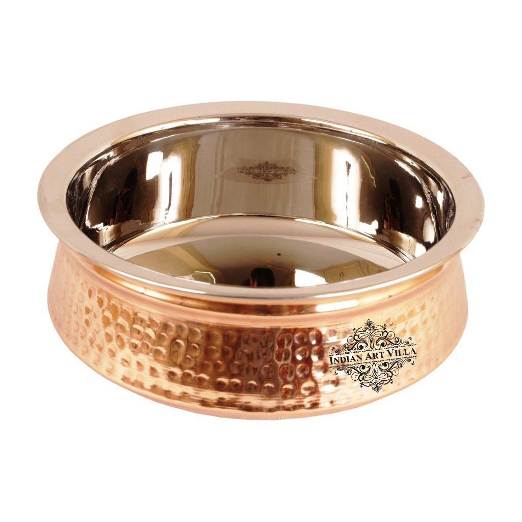 

Медная чаша Ханди из кованой стали, для сервировочной посуды, столовой посуды, 1350 мл, 1 шт. в упаковке