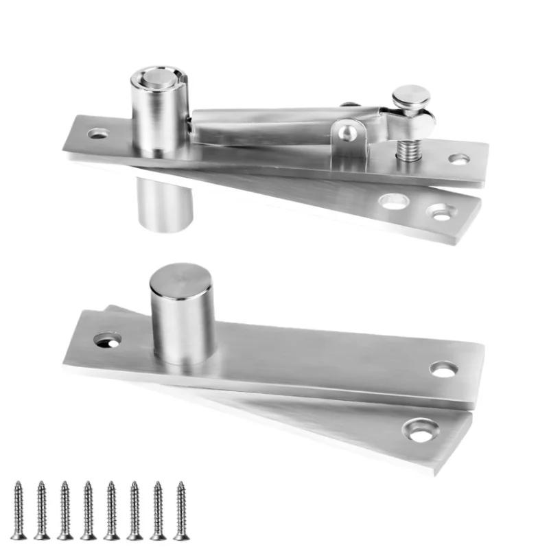 

Надміцна нержавіюча сталь, обертання на 360 градусів, дерев’яні невидимі дверні петлі, прихована дверна поворотна система петель, меблева фурнітура срібний