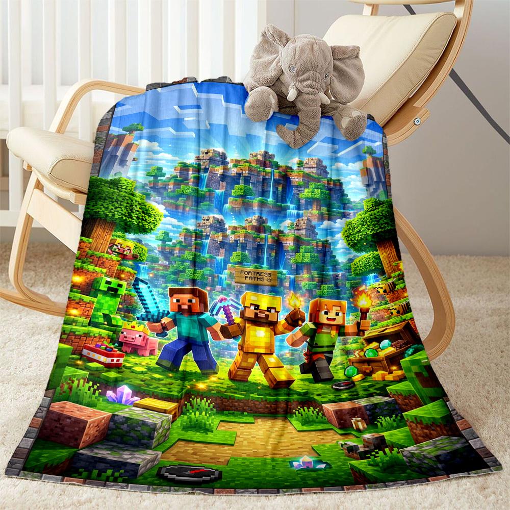 Minecraft 50 Blanket Durable Comfort Suitable for Livingroom Picnics Couch Four Seasons Multipurpose Warmthful Decor Gifts For Family Or Friends