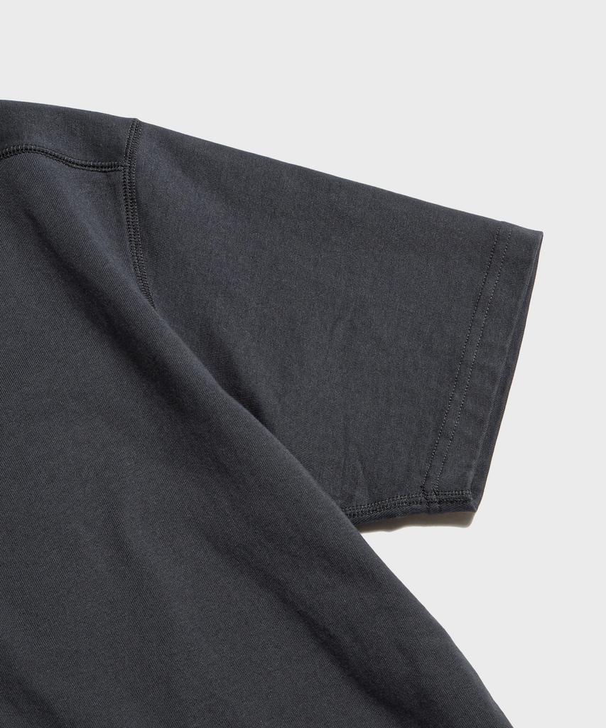 Beulonseun 10.6 Oz Cotton Short Sleeve Henley Tee Dark Gray