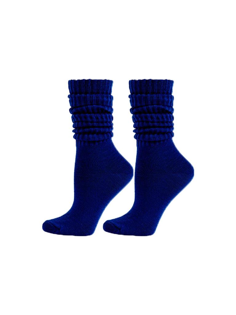 Candy Color Chunky Socks for Men and Women - Autumn/Winter Solid Slimming Long Socks