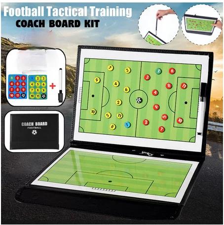 Planche tactique magnétique pliable de 54cm, planche tactique pour entraîneurs de Football, jeu de Football, presse-papiers tactiques d'entraînement en vogue