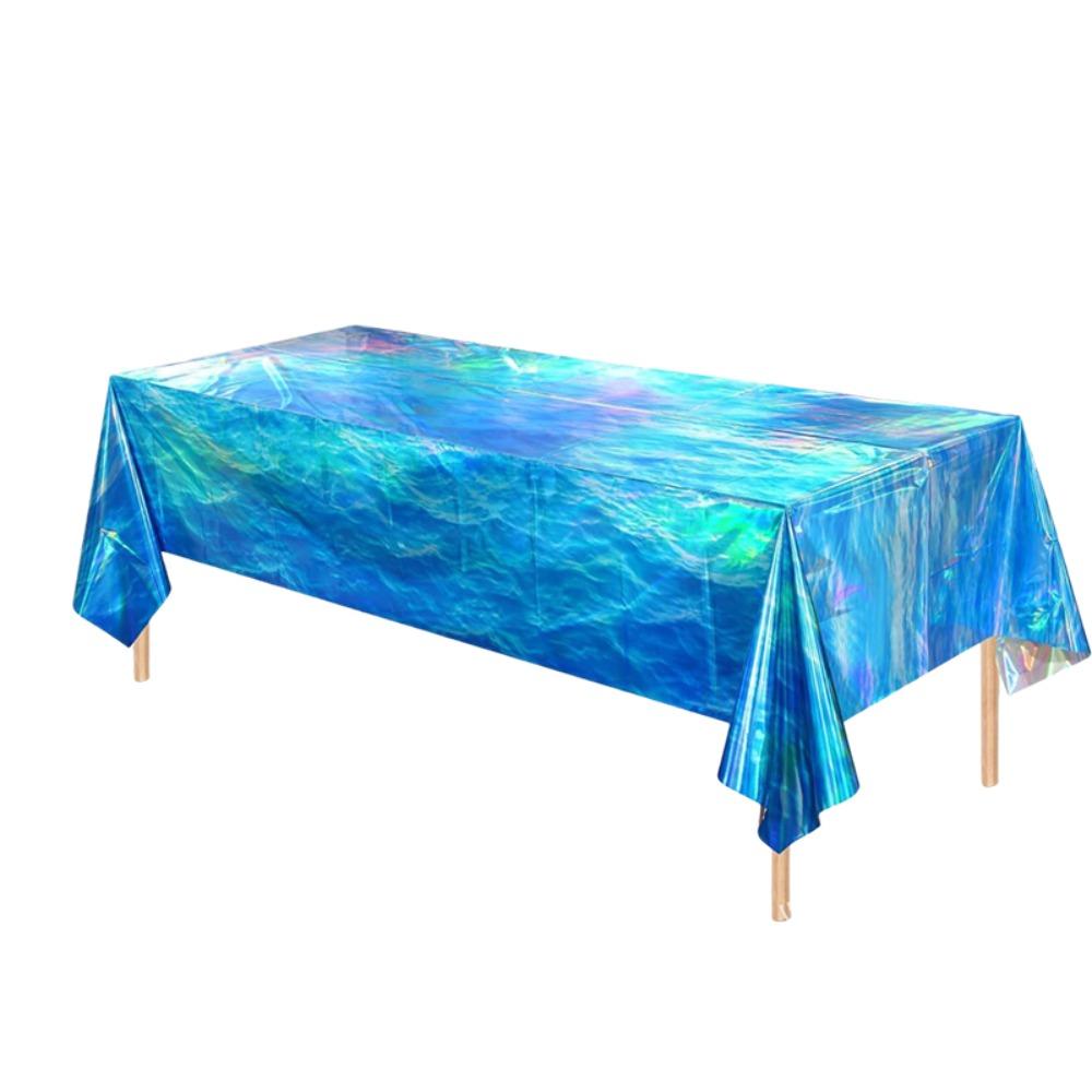 2pcs Dazzling Disposable Tablecloth Rectangular Table Protecter Shiny Party Table Cover  Christmas