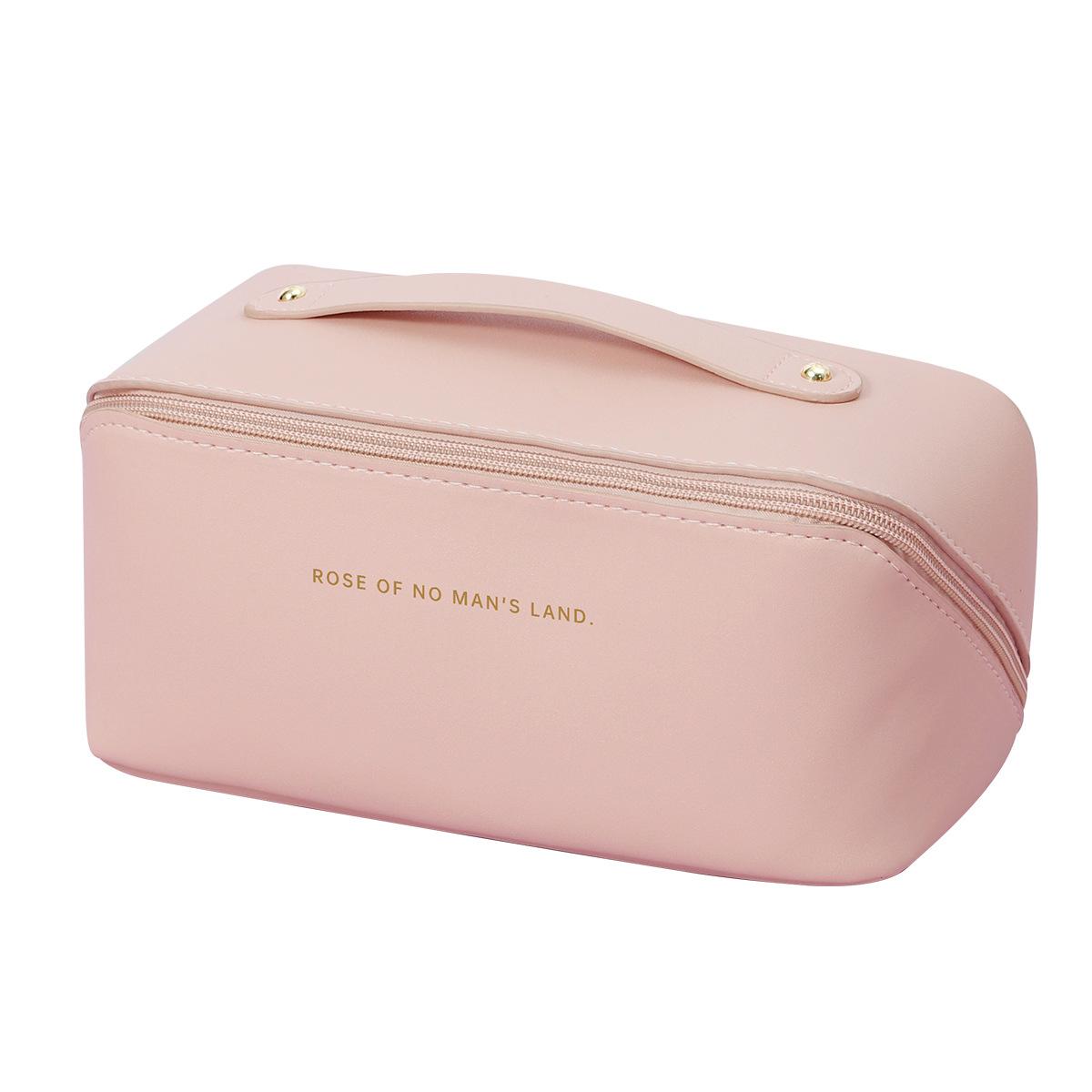 

Capacity Fashionable Large Solid Color Travel Makeup Bag Portable Wash Pouch StyleA