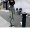 Nostalgische Retro High Waist Straight Leg Jeans für Frauen mit birnenförmigen Figuren - Lässige lockere Wide Leg Hosen in voller Länge für den Herbst.