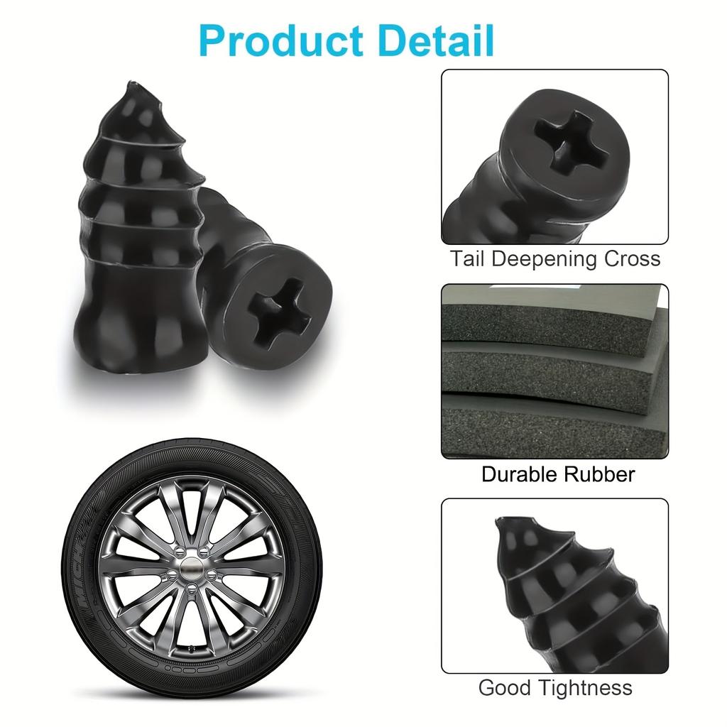 85pcs Universal Tire Repair Plug Kit, Quick Tire Repair Kit, Suitable for Cars, Motorcycles, SUVs, Trucks, Caravans, Bicycles, ATVs, Tire Repair Tools