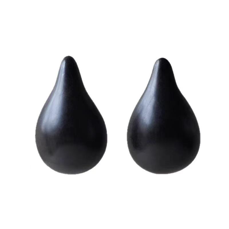 Xiaoyao Fruit Series Jewelry: Gourd & Ebony Boxwood Rope Buckle Pendant Necklace with High-End Earrings – Versatile Women's Accessories.